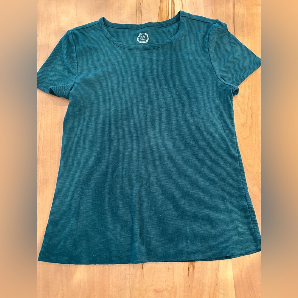 Teal Short Sleeve Women's Top